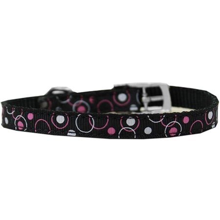 PET PAL 0.38 in. Retro Nylon Dog Collar with Classic BuckleBlack Size 12 PE868401